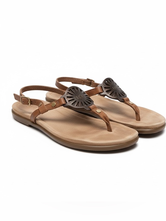 UGG Shoes - UGG Ayden Circle Logo Leather
Thong Sandals